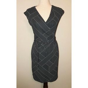 Ann Taylor Sleeveless Faux Wrap Dress XS 0P
